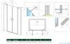 Radaway Nes Black Dwd II drzwi wnękowe 160cm W4 czarny mat/szkło przejrzyste 10037073-54-01/10041087-54-01